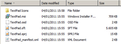 Conjunto de ficheros que forman nuestra aplicación, incluyendo el MSI