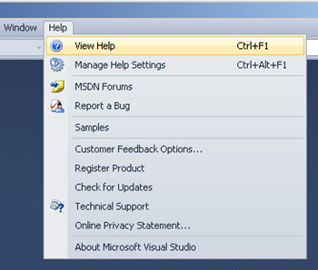Mostrar la ayuda desde el propio Visual Studio 2010