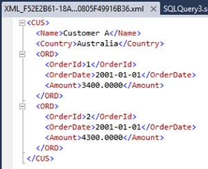 Ejemplo de utilización de la opción ELEMENTS en la cláusula FOR XML