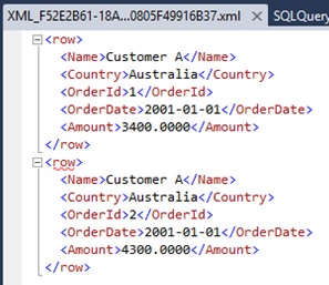 Ejemplo de consulta SQL con la cláusula FOR XML PATH