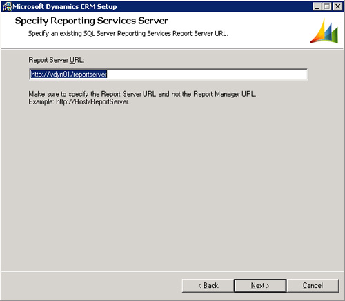 En la pantalla Specify Reporting Services Server deberemos especificar la URL del Report Server