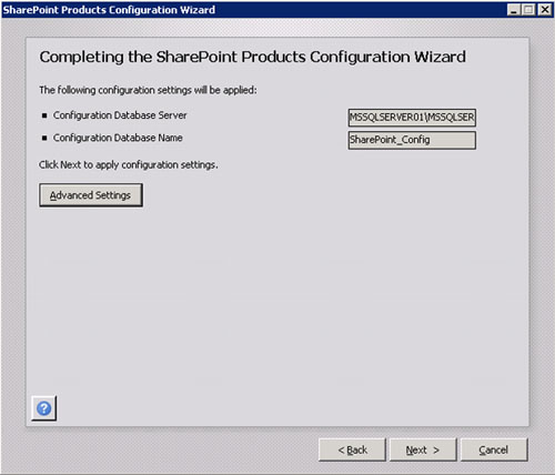 En la pantalla Completing the SharePoint Products Configuration Wizard, tenemos la opción de configurar la Consola de Administración Central (Central Administration) en este servidor. No nos interesa hacerlo (al menos, ahora), por lo tanto, click Next para continuar.